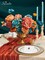 Teal & Burnt Orange Silk Floral Centerpiece Box Set – Faux Flowers for Wedding Bouquets, Baby Shower, Party, DIY Crafts & Home Decor